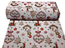Textillux.sk - produkt Vianočná látka gobelín stromček s vločkami 140 cm