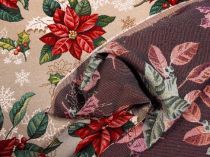 Textillux.sk - produkt Vianočná látka gobelín vianočná ruža 140 cm