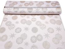Textillux.sk - produkt Vianočná látka luxusné ozdoby s trblietkami 140 cm