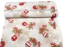 Textillux.sk - produkt Vianočná látka ozdoby s bobuľami 140 cm