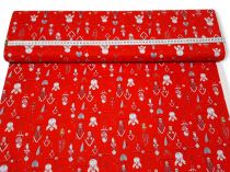 Textillux.sk - produkt Vianočná látka snehuliakový anjel šírka 140 cm