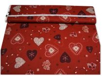 Textillux.sk - produkt Vianočná látka srdcia veľké,malé  160cm