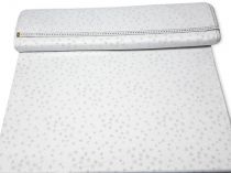 Textillux.sk - produkt Vianočná látka strieborné hviezdičky 150 cm 