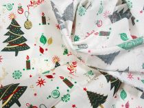 Textillux.sk - produkt Vianočná látka stromčeky a sviečka 140 cm