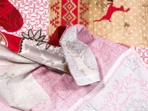 Textillux.sk - produkt Vianočná látka v kocke sob,vločka,srdce 160cm