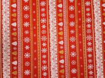 Textillux.sk - produkt Vianočná látka vločky v riadku 140 cm - 1064 vločky v riadku,bordová