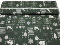 Textillux.sk - produkt Vianočná látka vytkávaná obojstranná svet Vianoc 160 cm