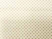 Textillux.sk - produkt Vianočná látka zlatá bodka 140 cm - 2- 228 zlatá bodka, maslová