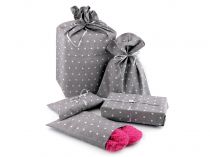 Textillux.sk - produkt Vianočná látková sada na balenie darčekov - 3 šedá biela
