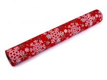 Textillux.sk - produkt Vianočná metráž s glitrami vločky šírka 36 cm
