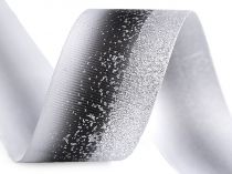 Textillux.sk - produkt Vianočná rypsová stuha melírovaná s glitrami šírka 40 mm