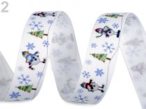 Textillux.sk - produkt Vianočná rypsová stuha šírka 20 mm snehuliak, sob