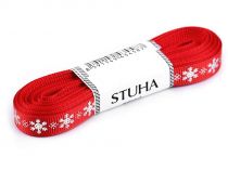 Textillux.sk - produkt Vianočná rypsová stuha vločky šírka 10 mm