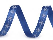 Textillux.sk - produkt Vianočná saténová stuha vločky šírka 10 mm