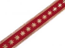 Textillux.sk - produkt Vianočná stuha hviezda s drôtom šírka 25 mm