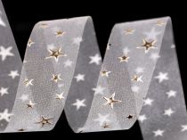Textillux.sk - produkt Vianočná stuha hviezdy šírka 25 mm