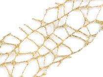 Textillux.sk - produkt Vianočná stuha pavučina s glitrami šírka 40 mm - 2 zlatá