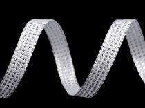 Textillux.sk - produkt Vianočná stuha s lurexom šírka 10 mm - 104 biela strieborná