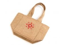 Textillux.sk - produkt Vianočná taška / obal na kvetináč 12x12 cm s vločkou