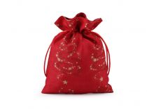 Textillux.sk - produkt Vianočné darčekové vrecúško 14x19 cm - 3 červená glitre