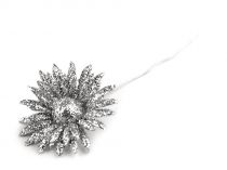 Textillux.sk - produkt Vianočný kvet na drôtiku s glitrami