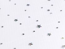 Textillux.sk - produkt Vianočný tyl s hviezdičkami hologram šírka 48 cm 2. akosť