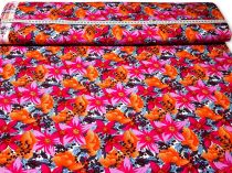 Textillux.sk - produkt Viskózová šatovka cyklamenové kvety 140 cm