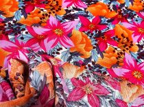 Textillux.sk - produkt Viskózová šatovka cyklamenové kvety 140 cm