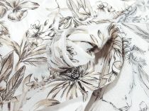 Textillux.sk - produkt Viskózová šatovka hnedé listy s kvetom 150 cm