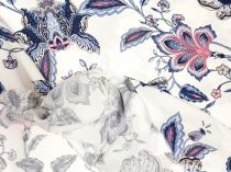 Textillux.sk - produkt Viskózová šatovka ružovo-modré kvety 145 cm 