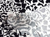 Textillux.sk - produkt Viskózový úplet biely leopard 150cm