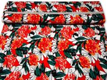 Textillux.sk - produkt Viskózový úplet červená ruža na vzore 150 cm