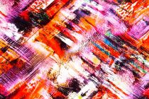 Viskózový úplet farebný abstrakt šírka 150 cm