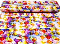 Textillux.sk - produkt Viskózový úplet fialový letný abstrakt 150 cm