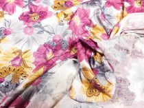 Textillux.sk - produkt Viskózový úplet kvetinová lúka s bodkami 145 cm