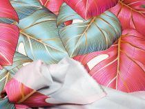 Textillux.sk - produkt Elastická šatovka ružový filadendron 150 cm