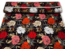 Textillux.sk - produkt Viskózový úplet štyri farby kvetov 150 cm