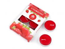 Textillux.sk - produkt Vonná čajová sviečka 11 gx 6 ks - 6 (strawberry) červená