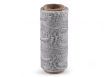Textillux.sk - produkt Voskovaná polyesterová niť šírka 1 mm - 12 (100) šedá svetlá