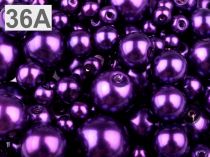 Textillux.sk - produkt Voskované perly mix veĺkostí Ø4-12mm  - 36A fialová purpura