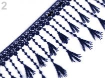 Textillux.sk - produkt Vzdušná čipka so strapcami šírka 12 cm - 2 modrá berlínska