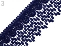 Textillux.sk - produkt Vzdušná čipka so strapcami šírka 80 mm - 3 modrá berlínska