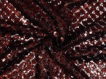 Textillux.sk - produkt Vzdušná krajka s flitrami 130 cm - 2- čierna krajka s červenou farbou