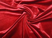 Textillux.sk - produkt Zamat elastický, šírka 150 cm - 2 - červený zamat