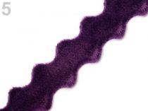 Textillux.sk - produkt Zamatová stuha šírka 12 mm vlnka - 5 fialová gebera