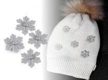 Textillux.sk - produkt Zimná vločka / kvet s brúseným kamienkom Ø30 mm
