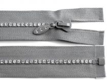 Textillux.sk - produkt Zips kosticový 4mm dĺžka 50cm deliteľný so štrasovými kamienkami