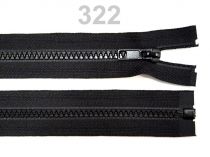 Textillux.sk - produkt Zips kosticový 5mm deliteľný 100cm / bundový / - 322 čierna