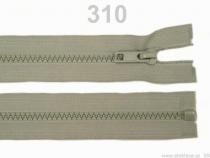 Textillux.sk - produkt Zips kosticový 5mm deliteľný 50cm / bundový / - 310 šedobežová