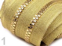 Textillux.sk - produkt Zips kosticový 5mm metráž zlato a striebro